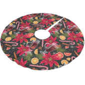 Hübsches Weihnachtsmuster Polyester Tree S Polyester Weihnachtsbaumdecke (Schrägansicht)