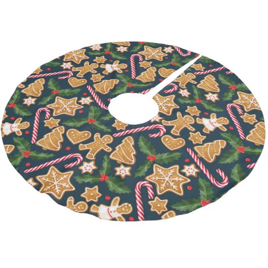 Hübsches Weihnachtsmuster Polyester Tree S Polyester Weihnachtsbaumdecke (Schrägansicht)