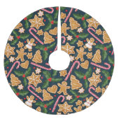 Hübsches Weihnachtsmuster Polyester Tree S Polyester Weihnachtsbaumdecke (Vorderseite)