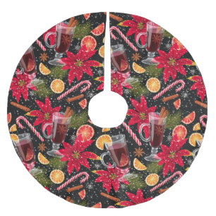 Hübsches Weihnachtsmuster Polyester Tree S Weihnachtsbaumdecke