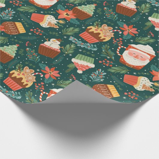 Hübsches Weihnachtsmusterpapier Geschenkpapier (Ecke)