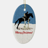 Hübsches Weihnachtspferd Keramik Ornament (Rechts)