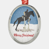 Hübsches Weihnachtspferd Ornament Aus Metall (Links)