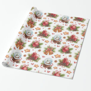 Hübsches Weihnachtswackelpapier Geschenkpapier