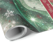 Hübsches Weihnachtswackelpapier mit Foto Geschenkpapier (Rolleneckpunkt)