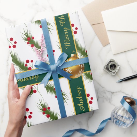 Hübsches Weihnachtswrapping Paper mit Text Geschenkpapier (Schenken)
