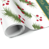Hübsches Weihnachtswrapping Paper mit Text Geschenkpapier (Rolleneckpunkt)