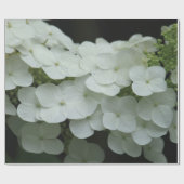 Hübsches Weiß-Hydrangea-Foto Geschenkpapier (Flach)