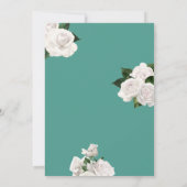 Hübsches Weiß und Aquamarines Brautparty Einladung (Rückseite)