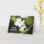 Hübsches Weiße Hunde Blumenkohl Foto Geburtstag Karte (Gelbe Blume)