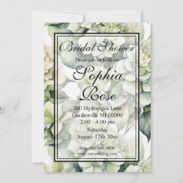 Hübsches, weißes Brautparty Einladung