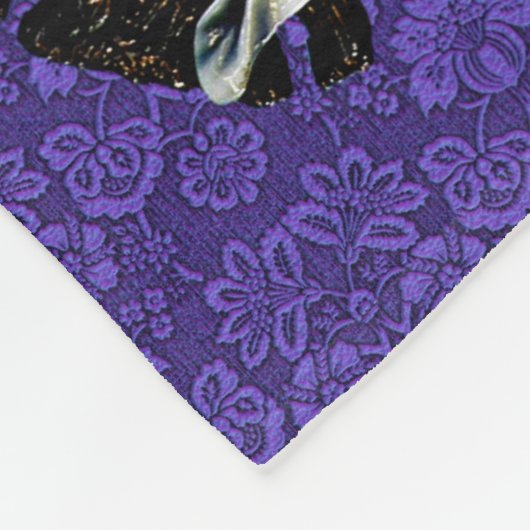 Hübsches weißes Karussell-Pferd Fleecedecke (Ecke)