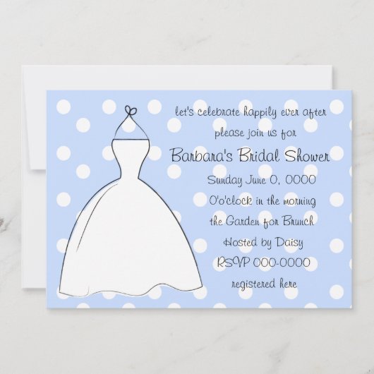 Hübsches weißes Kleid Einladung (Vorderseite)