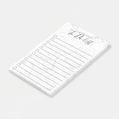 Hübsches weißes Marmormuster Post-it Klebezettel (angewinkelt)