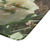 Hübsches weißes Nadelöhr Schneidebrett (Ecke)