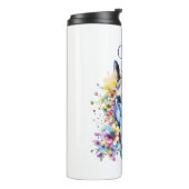 Hübsches Weißes Pferd Personalisiert Thermosbecher (Nach links gedreht)