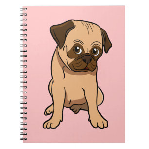 Hübsches Welpen-Hund-Mama-Geschenk Rosa Cartoon-Pu Notizblock