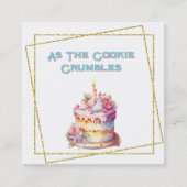 Hübsches Whimsical Cake Bäckerei Quadratische Visitenkarte (Vorderseite)