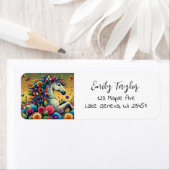 Hübsches Whimsical Horse in farbenfrohen Blume (Insitu)