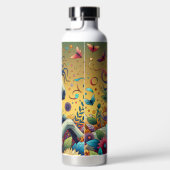 Hübsches Whimsical Horse in farbenfrohen Blume Trinkflasche (Rechts)