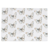 Hübsches White Butterfly-Brautparty Große Geschenktüte (Rückseite)