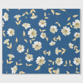 Hübsches White Daisy Garden Blume Blumenmuster Geschenkpapier (Flach)