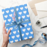 Hübsches White Hearts Muster Manganese Blau Geschenkpapier<br><div class="desc">Das festliche, moderne und schlichte Verpackungspapier zeichnet sich durch ein hübsches, weißes Herzmuster auf einem stilvollen mangan-blauen Hintergrund aus. Wrap deine Geschenke mit Liebe, perfekt für Valentinstag, Weihnachtsfeiertag, Hochzeit, Geburtstage oder eine Babydusche! Exklusiv für Sie entworfen von Happy Dolphin Studio. Wenn Sie Hilfe oder passende Produkte benötigen, kontaktieren Sie uns...</div>