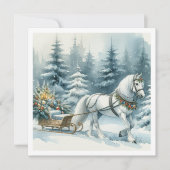 Hübsches Winterpferd und ein Weihnachtsrodeln (Vorderseite)