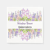 Hübsches Wisteria Flora Blume Party Serviette (Vorderseite)