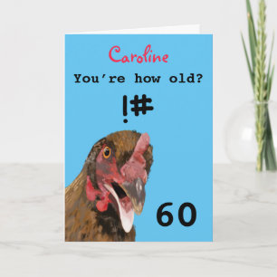Hübsches Witzhähnchen 60. Geburtstagskarte Karte