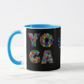 Hübsches Yoga-Geschenk Tasse mit Individuelle Name (Links)
