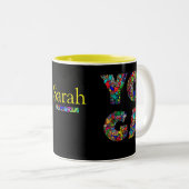 Hübsches Yoga-Geschenk Tasse mit Individuelle Name (VorderseiteRechts)