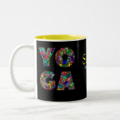 Hübsches Yoga-Geschenk Tasse mit Individuelle Name (Links)