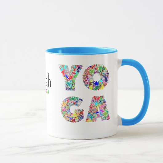 Hübsches Yoga-Geschenk Tasse mit Individuelle Name (Rechts)