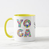 Hübsches Yoga-Geschenk Tasse mit Individuelle Name (Links)