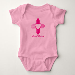 Hübsches Zia Heart Pink Baby Girl Baby Strampler