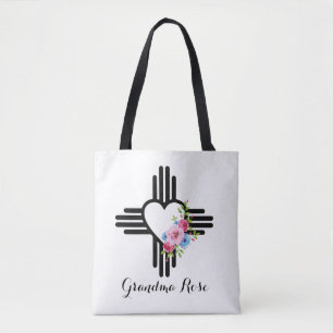 Hübsches Zia Herzstück mit Rose Personalisiertes Tasche