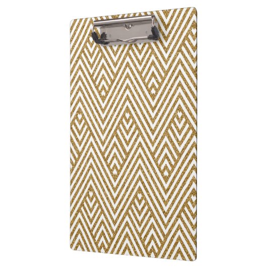 Hübsches Zickzack Zackenbogenmuster Klemmbrett (Links)