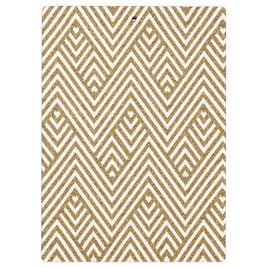 Hübsches Zickzack Zackenbogenmuster Klemmbrett (Rückseite)