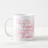 Hübsches Zitat der farbenfrohen Schwester Kaffeetasse (Links)