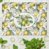 Hübsches Zitronenbaum Wasserfarbe Geschirrtuch (Gefaltet)