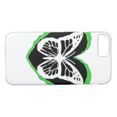 Hübsches Zitronengrün, Schwarz und Weiß Schmetterl Case-Mate iPhone Hülle (Rückseite (Horizontal))