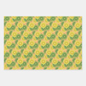 Hübsches Zitrusmuster in Papierblättern Geschenkpapier Set (Vorderseite 3)