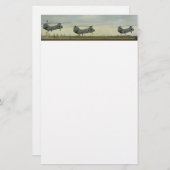 Hubschrauber-Auflage Briefpapier (Vorne/Hinten)
