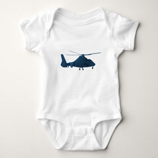 Hubschrauber Baby Strampler (Vorderseite)