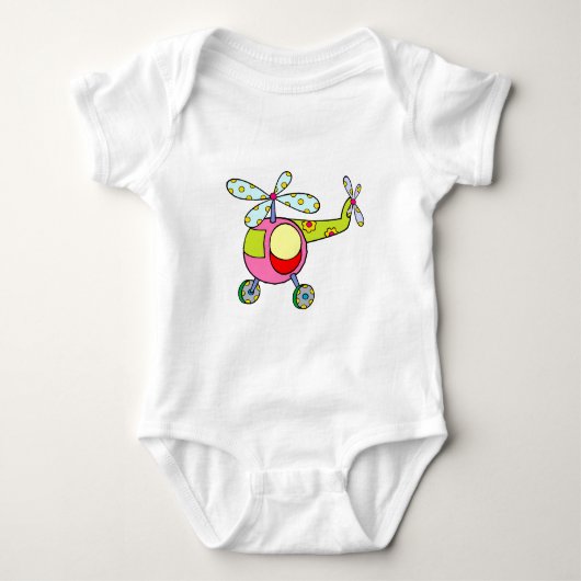 Hubschrauber Baby Strampler (Vorderseite)