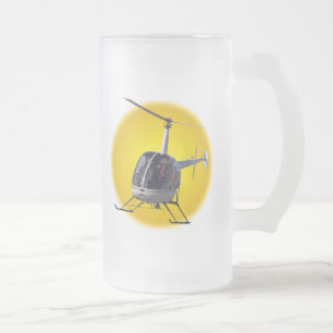 Hubschrauber Bierglas fliegender Chopper Krüge Ste Mattglas Bierglas