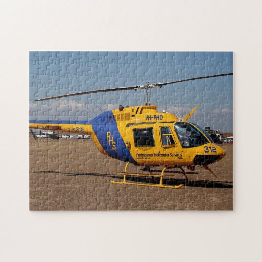 Hubschrauber (blau und gelb) puzzle (Horizontal)