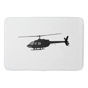 Hubschrauber-Chopper-Silhouette fertigen Farbe Badematte