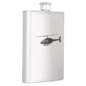 Hubschrauber-Chopper-Silhouette fertigen Farbe Flachmann (Rechts)